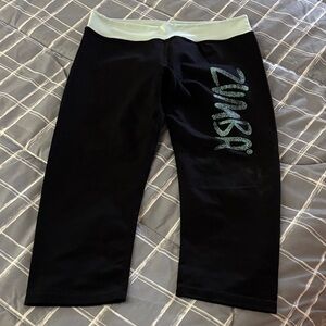 Zumba Fitness Black Leggings with Glitter Logo